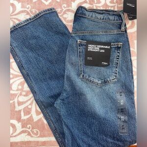 New Silver Jeans 27x30 Classic Blue High Rise Straight Leg Denim